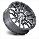 MSA M55 Commander UTV Platinum with Machined Face Wheels Cast Aluminum - 20x7 / 5x114.3/5x4.5