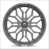 MSA Sniper M47 Gunmetal Milled UTV Rims - 22x7 / 4x137 / 10 - Wheels