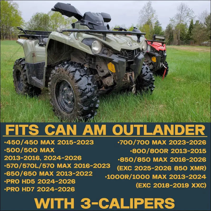 Can-Am Outlander 450/500/570/650/850/1000/HD5/HD7/PRO 2013-2026 Ceramic Brake Pad Set - Vehicle Parts & Accessories