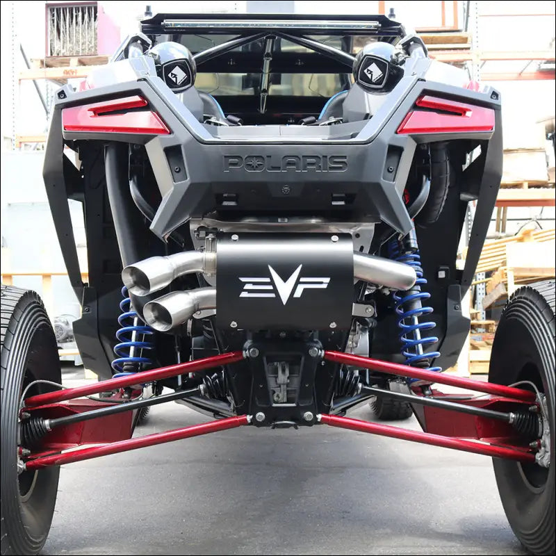 Polaris Captain’s Choice Exhaust for RZR Turbo R & Pro XP - 2.5-Inch Slip-on / Red