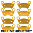 Polaris Ranger 400/500/570/650/700/800 Mid-Size 2004-2022 Brass Brake Pad Set - Full Vehicle - Parts & Accessories