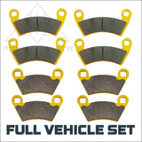 Polaris Ranger 500/570/700/XP 800/XP 900/XP 1000/Brutus/Diesel/EV 2008-2025 Ceramic Brake Pad Set - Brakes