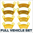 Polaris Ranger 500/570/700/XP 800/XP 900/XP 1000/Brutus/Diesel/EV 2008-2025 Brass Brake Pad Set - Full Vehicle - Brakes