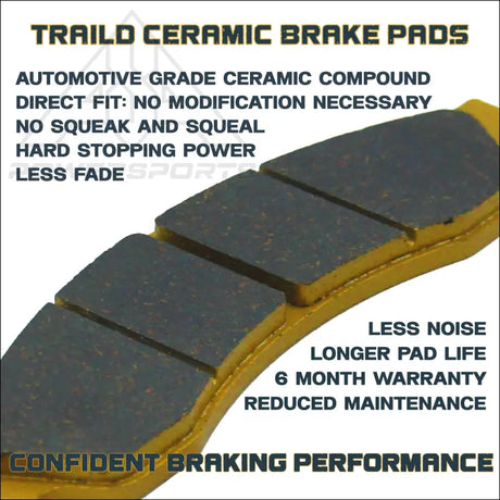Polaris Ranger 500/570/700/XP 800/XP 900/XP 1000/Brutus/Diesel/EV 2008-2025 Ceramic Brake Pad Set - Vehicle Parts &