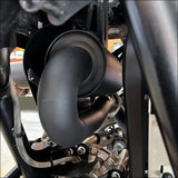 Polaris RZR Pro R Magnum XR Series Twin-Exit Exhaust - Brushed Stainless Finish / Blued Twin Tip / Black Heatshield w/