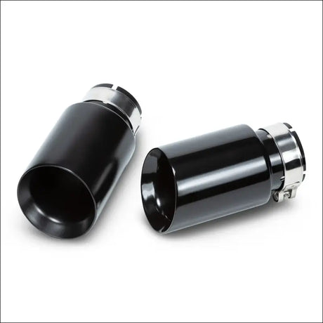 Polaris RZR Pro R Magnum XR Series Twin-Exit Exhaust - Brushed Stainless Finish / Blued Twin Tip / Black Heatshield w/