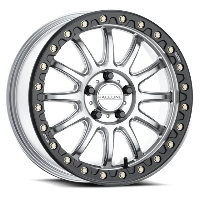 Raceline A14SB Alpha Beadlock - Silver/Black
