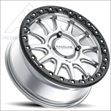Raceline A14SB Alpha Beadlock - Silver/Black - Wheels