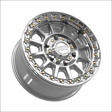Rampage 6R Beadlock | Gloss Silver Machined - 15x7 | +38mm/5 + 2 | 6x5.5 | 78813 (Maverick R) - Wheels
