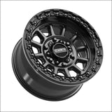 Rampage 6R Beadlock | Satin Black w/ Gloss Ring - 15x8 | +0mm/4 + 4 | 6x5.5 | 78830 (Maverick R)