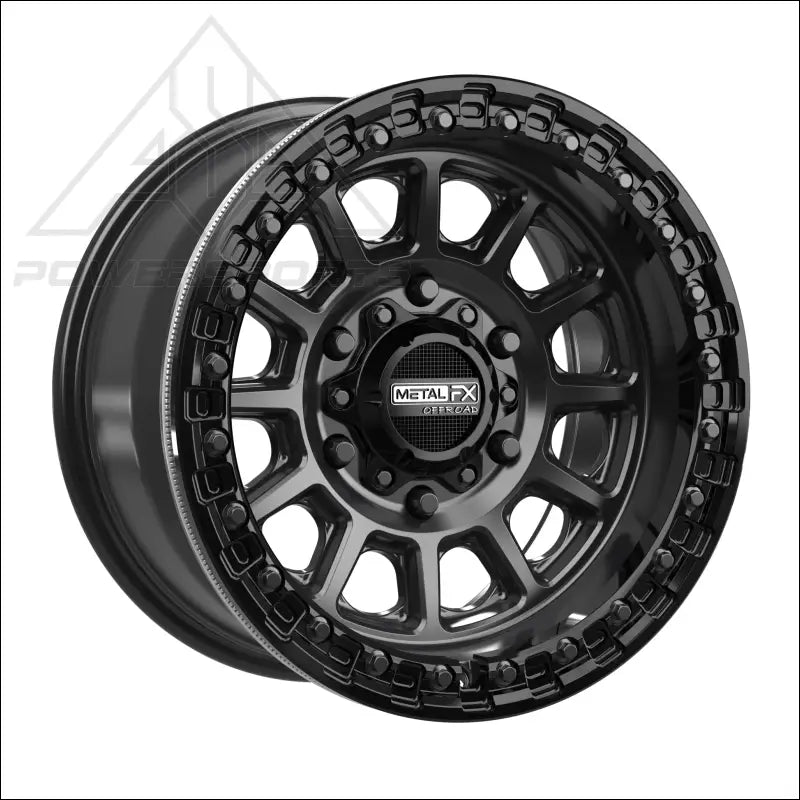 Rampage 6R Beadlock | Satin Black w/ Gloss Ring