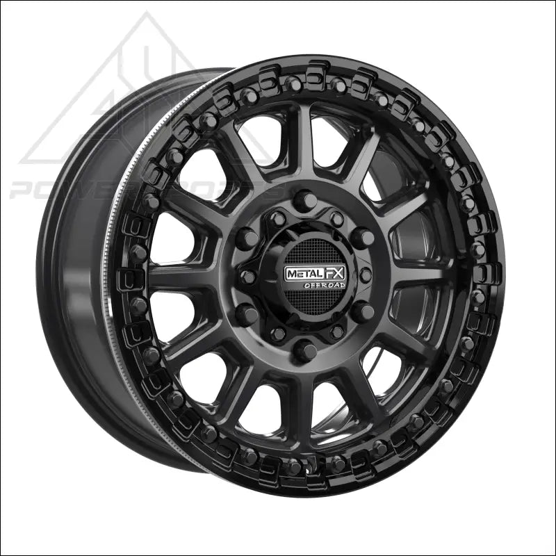 Rampage 6R Beadlock | Satin Black w/ Gloss Ring