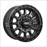 Rampage 6R Beadlock | Satin Black w/ Gloss Ring