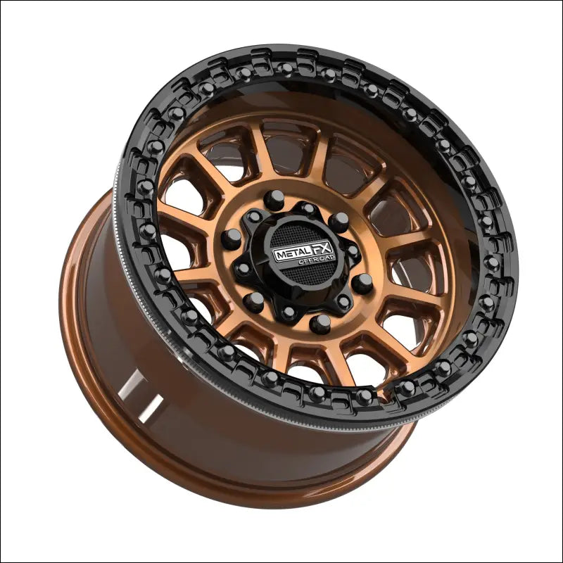 Rampage 6R Beadlock | Smoked Bronze w/ Gloss Black Ring - 15x8 | +0mm/4 + 4 | 6x5.5 | 78831 (Maverick R)