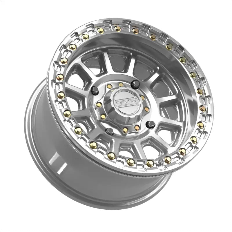 Rampage Beadlock | Gloss Silver Machined - 15x8 | 0mm/4 + 4 | 4x156 | 78821 (Kawasaki / Polaris / Yamaha 2019+ / Speed)