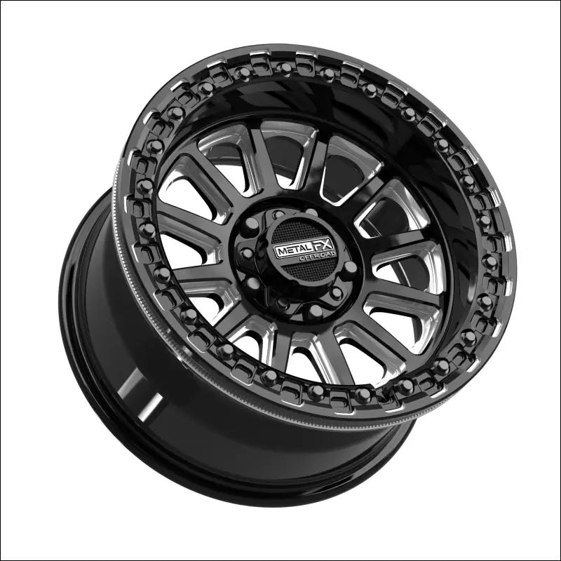 Rampage R Beadlock | Gloss Black Contrast Cut - 15x8 | +0mm/4 + 4 | 5x4.5 | 78824 (Polaris 5-Lug / Segway Super Villain