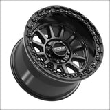 Rampage R Beadlock | Satin Black w/ Gloss Ring - 15x10 | +0mm/5 + 5 | 5x4.5 | 78842 (Polaris 5-Lug / Segway Super