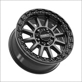Rampage R Beadlock | Satin Black w/ Gloss Ring - 15x7 | +38mm/5 + 2 | 5x4.5 | 78810 (Polaris 5-Lug / Segway Super