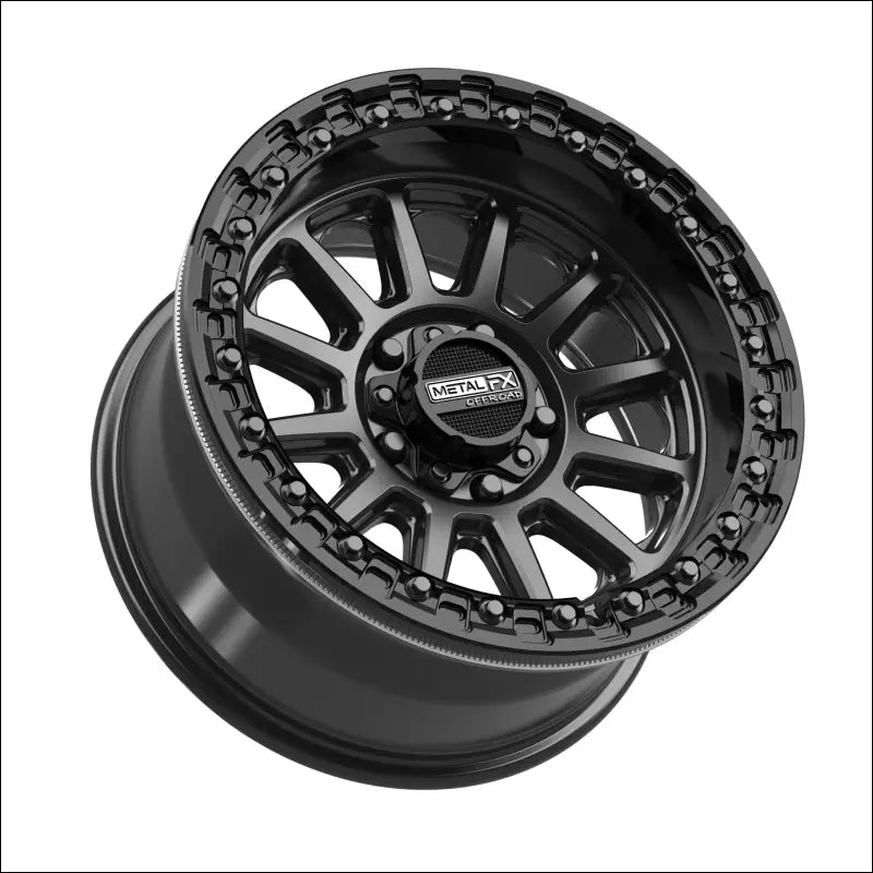 Rampage R Beadlock | Satin Black w/ Gloss Ring - 15x8 | +0mm/4 + 4 | 5x4.5 | 78826 (Polaris 5-Lug / Segway Super