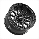 Rampage R Beadlock | Satin Black w/ Gloss Ring - 15x8 | +0mm/4 + 4 | 5x4.5 | 78826 (Polaris 5-Lug / Segway Super