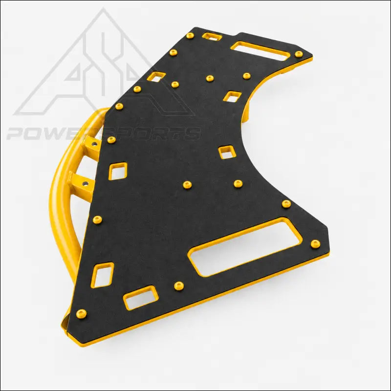 Sunburst Yellow rack with colored bolts