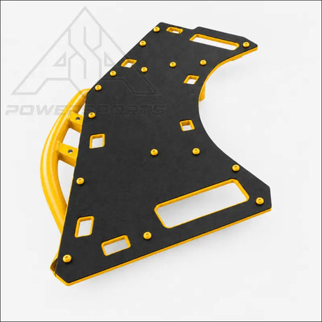 Sunburst Yellow rack with colored bolts