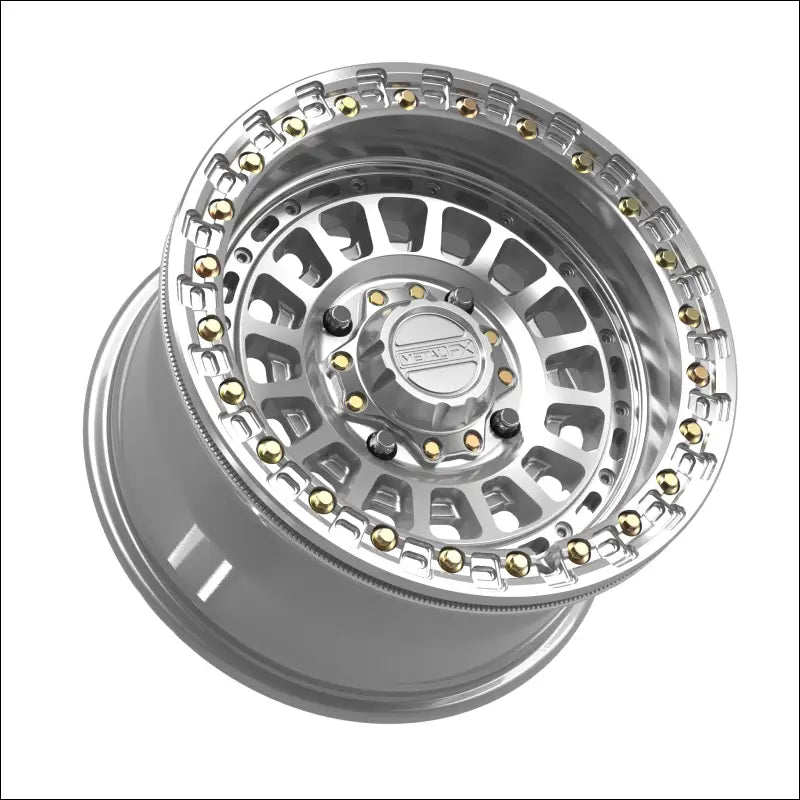 Sicario Beadlock | Gloss Silver Machined - 15x8 | 0mm/4 + 4 | 4x136/4x137 | 78901 (Can-Am / Honda)
