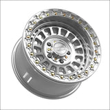 Sicario R Beadlock | Gloss Silver Machined - 15x8 | +0mm/4 + 4 | 5x4.5 | 78907 (Polaris 5-Lug / Segway Super Villain