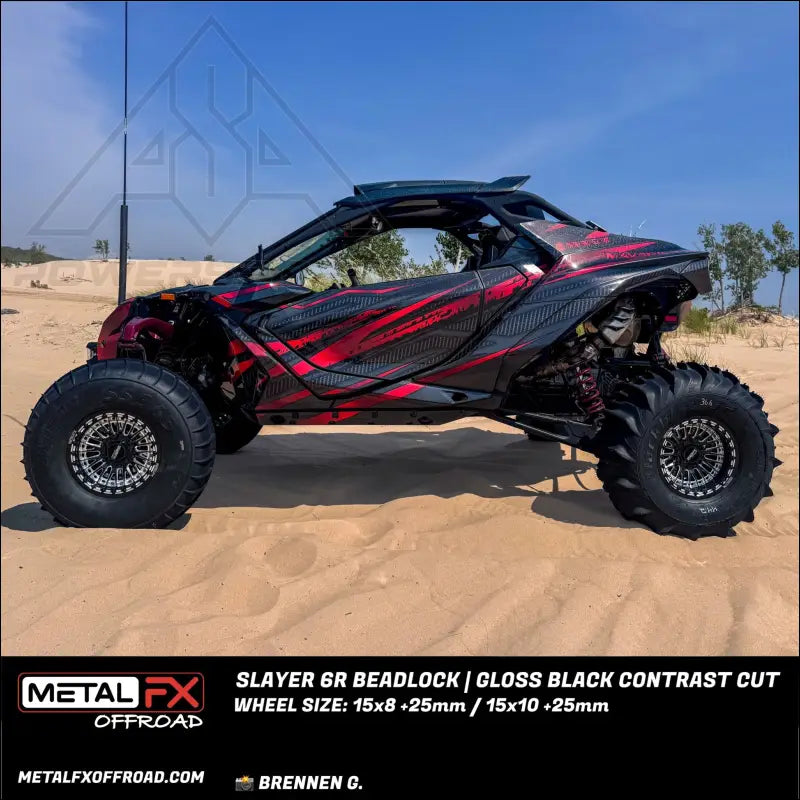 Slayer 6R Beadlock | Gloss Black Contrast Cut - Wheels