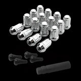 Spline Drive Lug Nut Kit 3/8’’ x 24 TPI with Slim Profile Socket - Chrome - Wheels