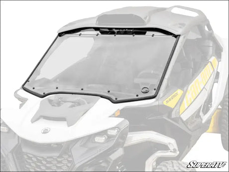 SuperATV Can-Am Maverick R Scratch-Resistant Full Windshield - Scratch Resistant Polycarbonate - Light Tint
