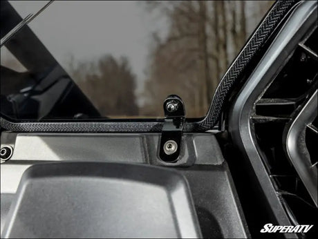 SuperATV Can-Am Maverick R Scratch-Resistant Rear Windshield - Standard Polycarbonate - Dark Tint