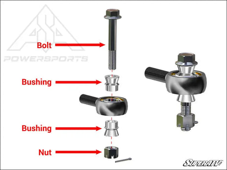 SuperATV Can-Am Maverick X3 Heavy Duty Tie Rod Kit - Rods