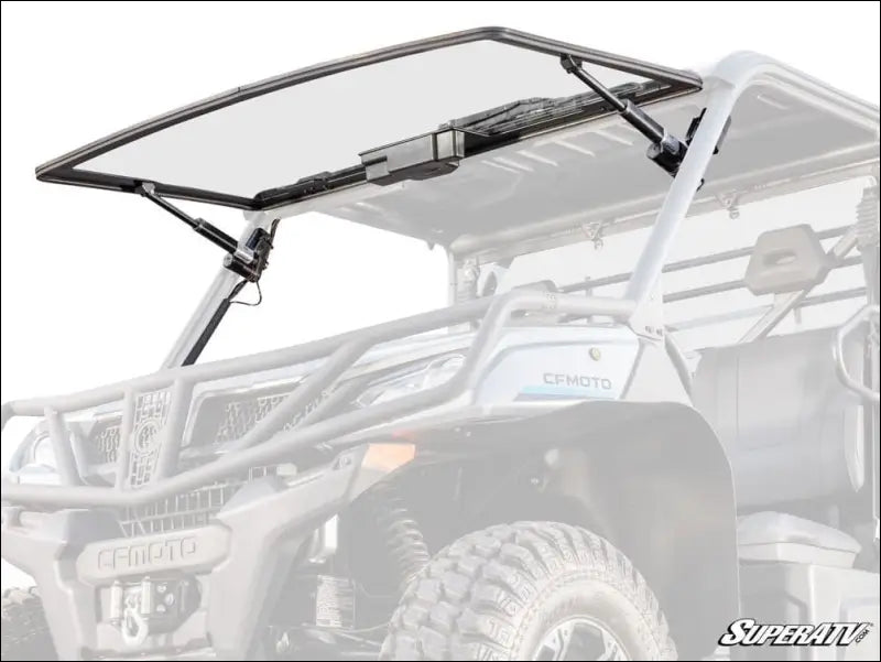 SuperATV CFMoto UForce 1000 MaxDrive Power Flip Glass Windshield - With Wiper and Washer Kit - Front Windshields