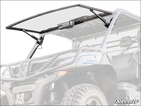 SuperATV CFMoto UForce 1000 MaxDrive Power Flip Glass Windshield - With Wiper and Washer Kit - Front Windshields
