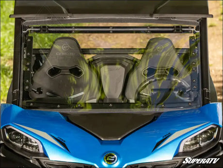 SuperATV CFMOTO ZForce 950 Trail Scratch-Resistant Flip Windshield