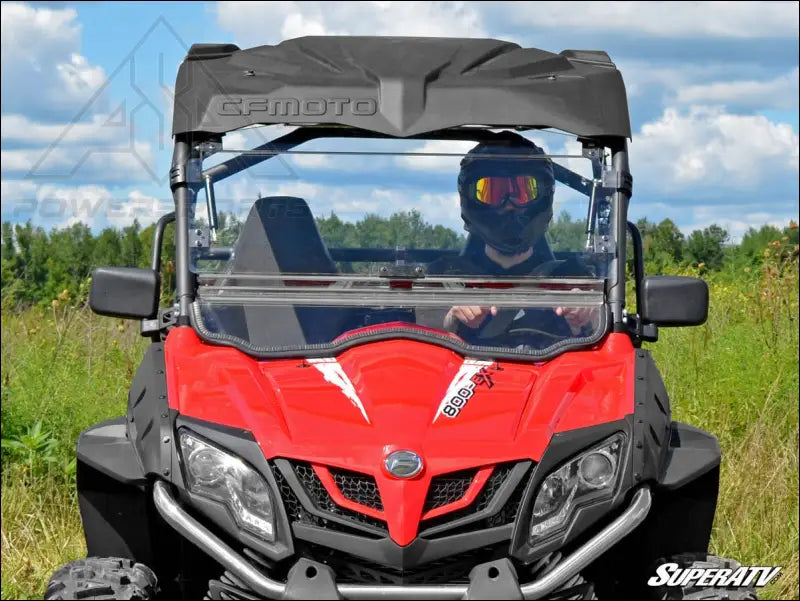 SuperATV CFMOTO ZForce Scratch Resistant Flip Windshield