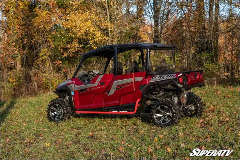 SuperATV Polaris General 4 Heavy Duty Nerf Bars - Black