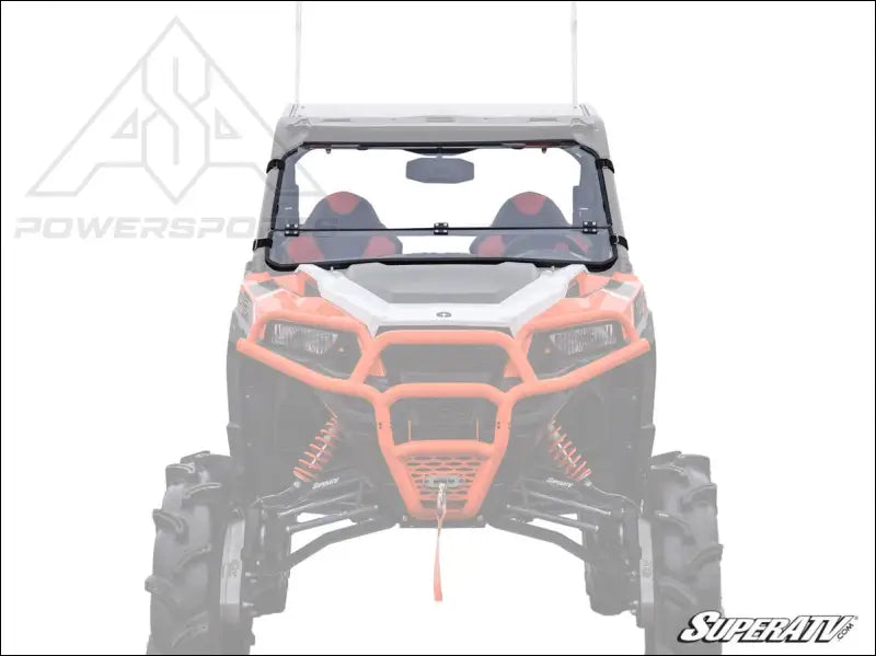 SuperATV Polaris General Scratch Resistant Flip Down Windshield