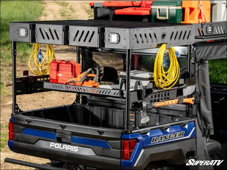 SuperATV Polaris Ranger 1000 Outfitter Bed Rack - Cargo Management