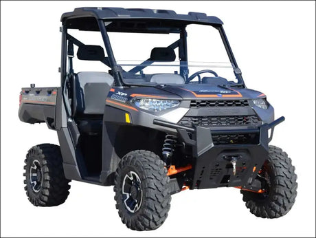 SuperATV Polaris Ranger Kinetic Half Windshield - Standard Polycarbonate - Dark Tint