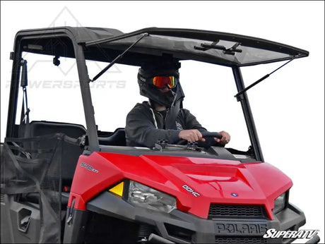 SuperATV Polaris Ranger Midsize Scratch Resistant Flip Windshield