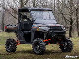 SuperATV Polaris Ranger XP Kinetic Scratch Resistant Flip Down Windshield - Standard Polycarbonate - Clear