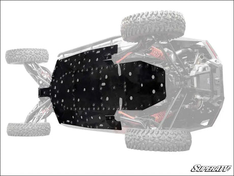SuperATV Polaris RZR Turbo R 4 Full Skid Plate - Plates