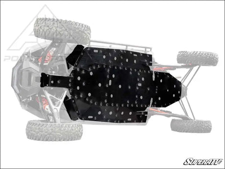 SuperATV Polaris RZR Turbo R 4 Full Skid Plate - Plates