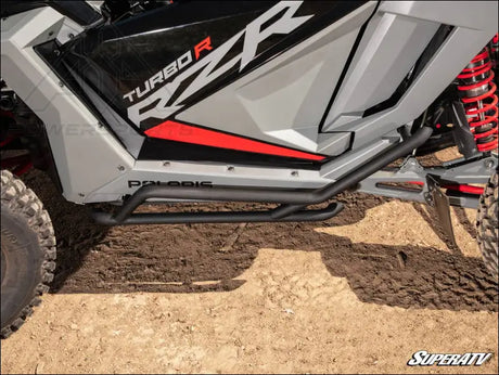 SuperATV Polaris RZR Turbo R Rock Slider Nerf Bars