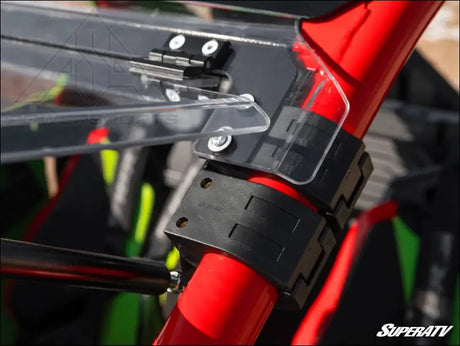 SuperATV Polaris RZR Turbo R Scratch Resistant Flip Windshield