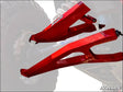 SuperATV Polaris RZR XP 1000 High Clearance Boxed A-Arms - No Thank You / Red