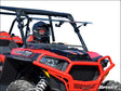 SuperATV Polaris RZR XP 1000 Scratch Resistant Flip Windshield - 2017-2018 / With Ride Command / Standard Polycarbonate