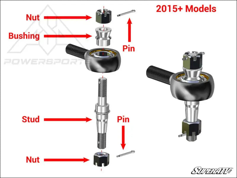 SuperATV Polaris RZR XP 1000 Z-Bend Tie Rod Kit - Rods